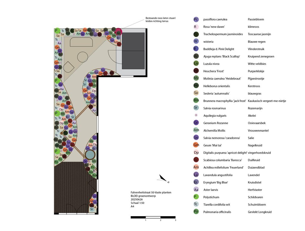 Beplantingsplan voor een groene stadstuin in Den Haag